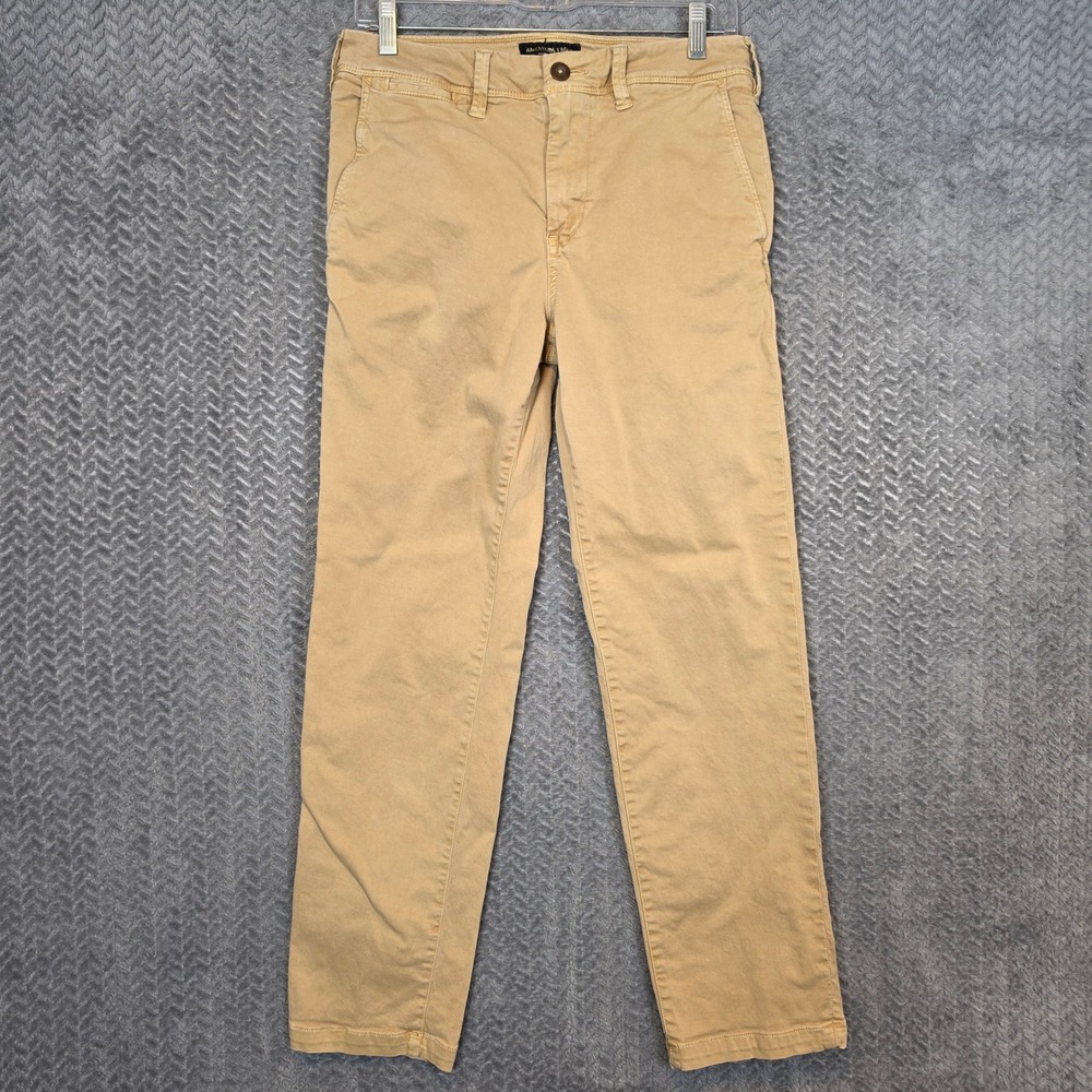 American Eagle Slim Straight Extreme Flex Chino Pants Tan Khaki 29x30 Mens